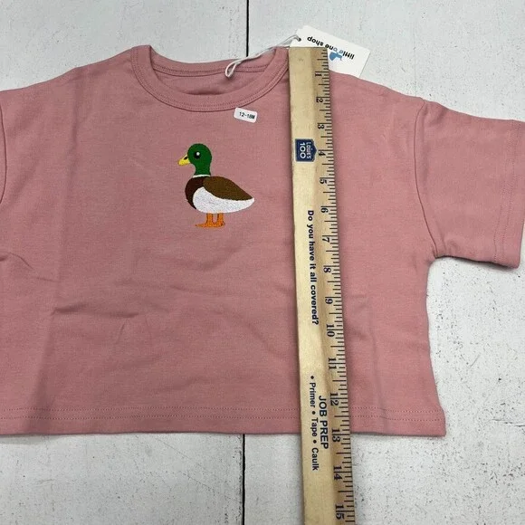 Little One Shop Pink Duck Embroidered Slouchy Set Girls Size 12-18 Months NEW - Picture 4 of 7